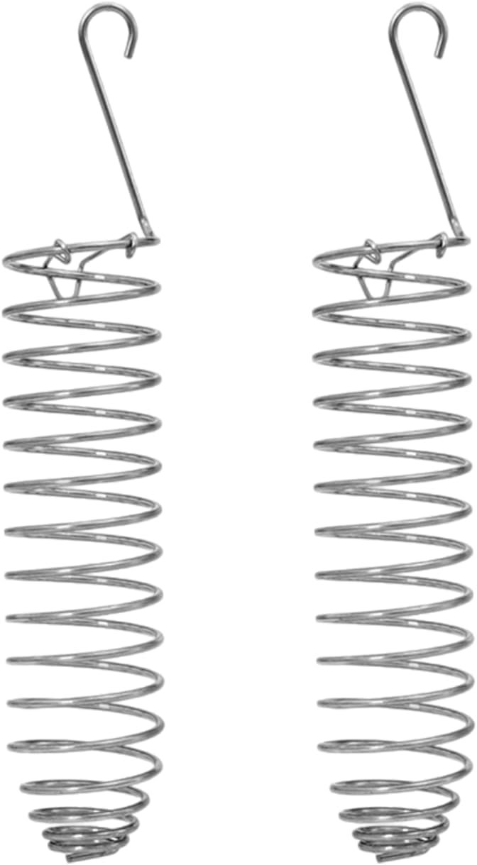 2-Pack Millet Holder for Bird Cage, Stainless Steel Hanging Millet Spray Holder Bird Treat Feeder, Parakeet Cockatiel Conure Foraging Toy & Fruit Vegetable Basket for Small Birds
