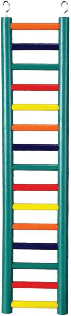 Prevue Pet Products 9-Rung Wood Bird Ladder – Accessories for All Pet Bird Sizes, Hanging Birdcage Toy for Climbing, Foot Exercise, Beak Use, Mental Enrichment, and Interactive Play