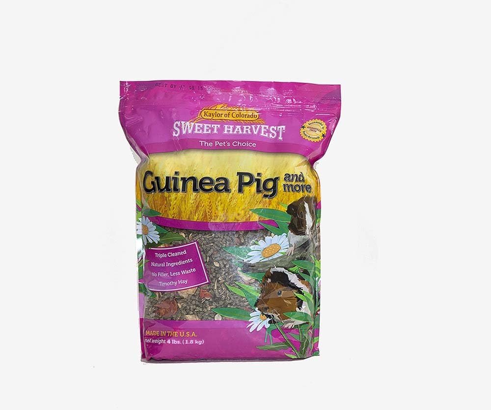 Guinea Pig Food, Premium Timothy Hay Pellets with Added Specialty Ingredients, 4 lbs Bag