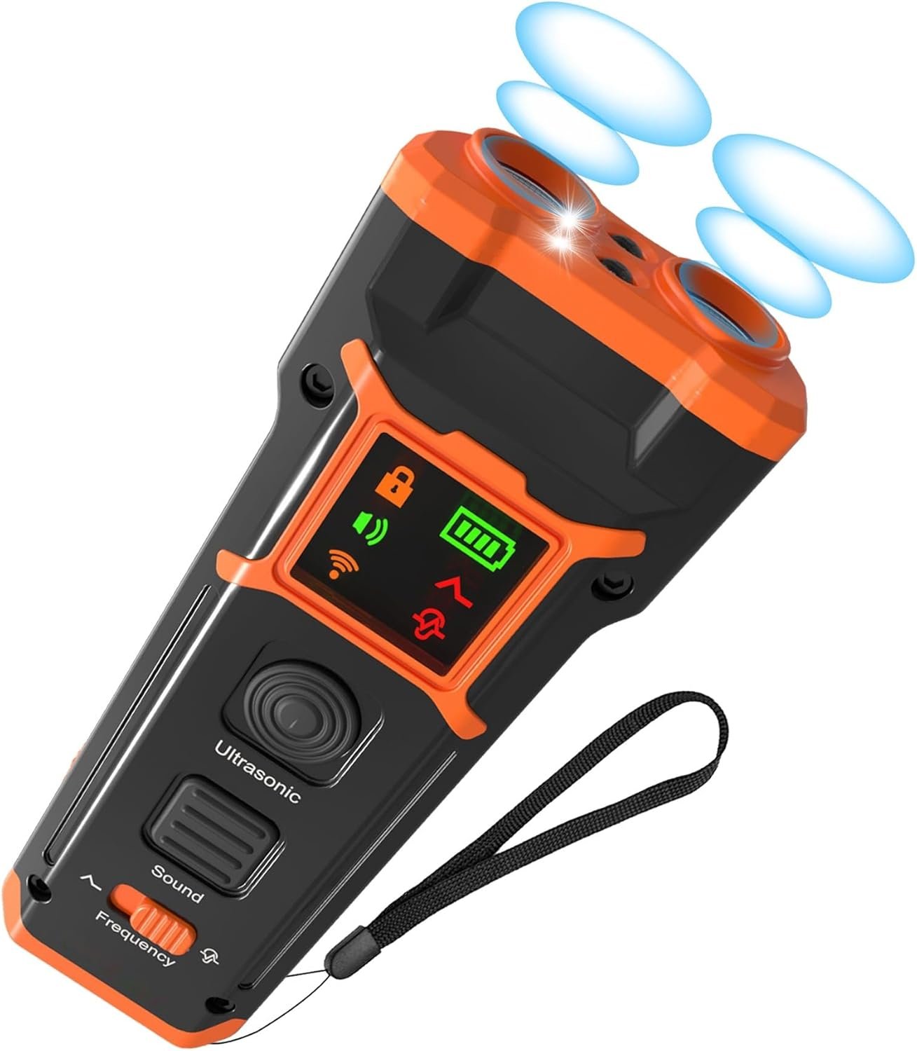 Dog Training Bark Deterrent Device, Anti-Barking Device for Dogs, Stop Bad Behavior Without Yelling or Swatting, Ultrasonic Stopper Alternative to Shock Collar (Orange)