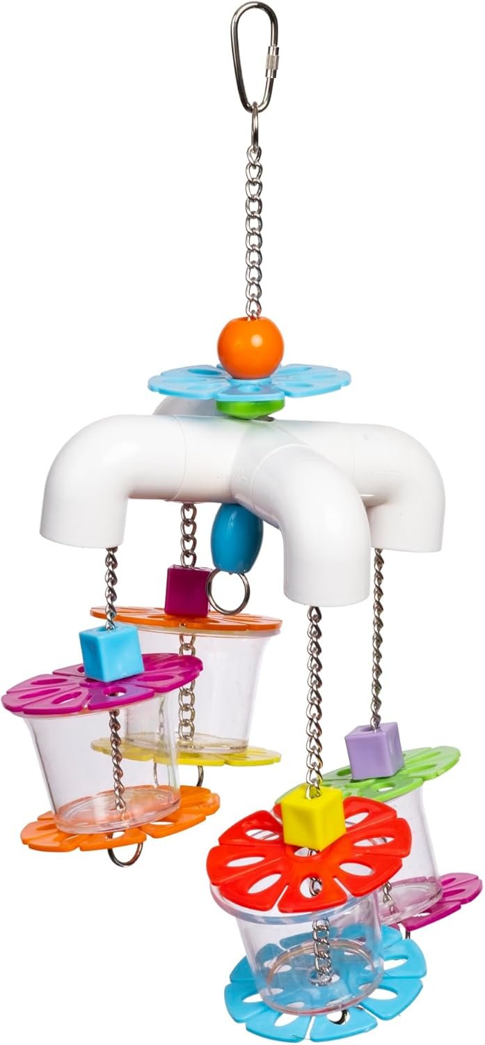 Prevue Pet Products Sink ‘n Seek Playfuls Forage & Engage Bird Toy – Cage Accessories for Small to Medium Birds, Ideal for Cockatiels, Conures, Parakeets, Budgies, Lovebirds, and African Greys