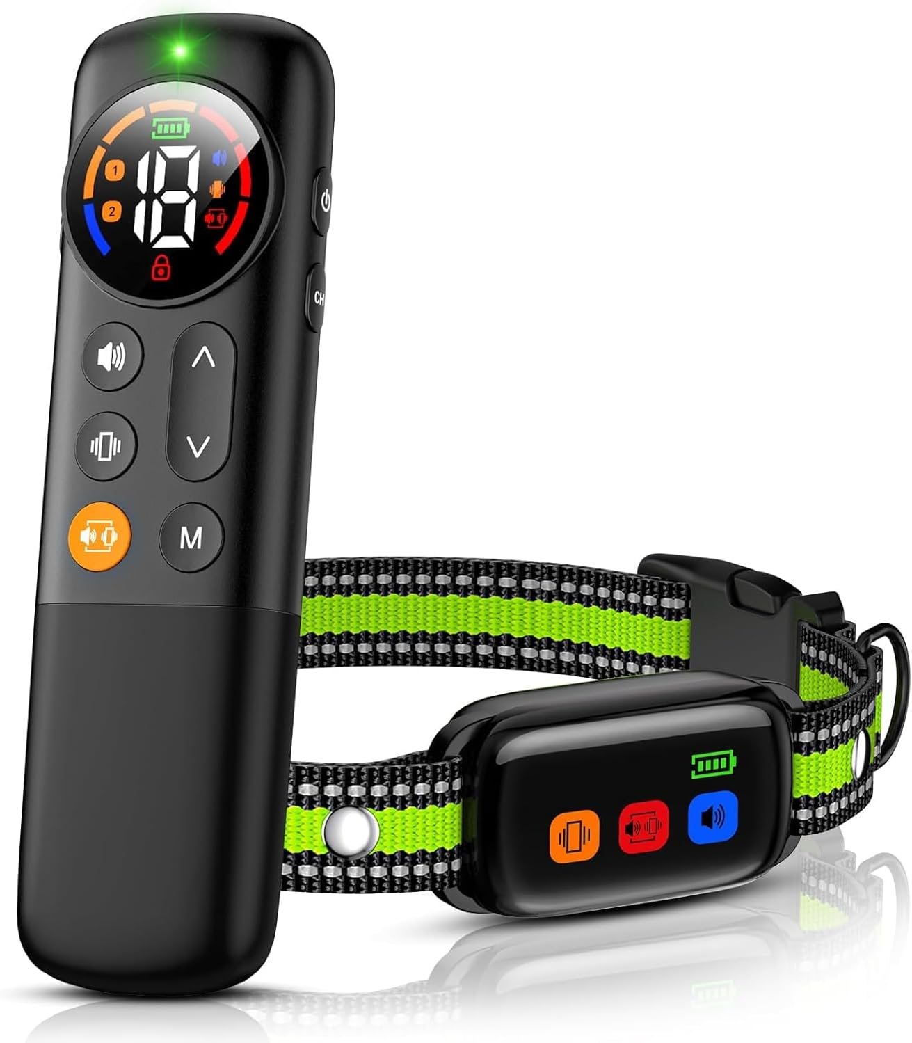 Vibrating Dog Training Collar No Shock with Remote, Beep & Vibration Only, 3300ft Long Range, Waterproof Rechargeable Collar with Safety Lock, No Prongs, Adjustable Fit for Dogs 20–120 lbs
