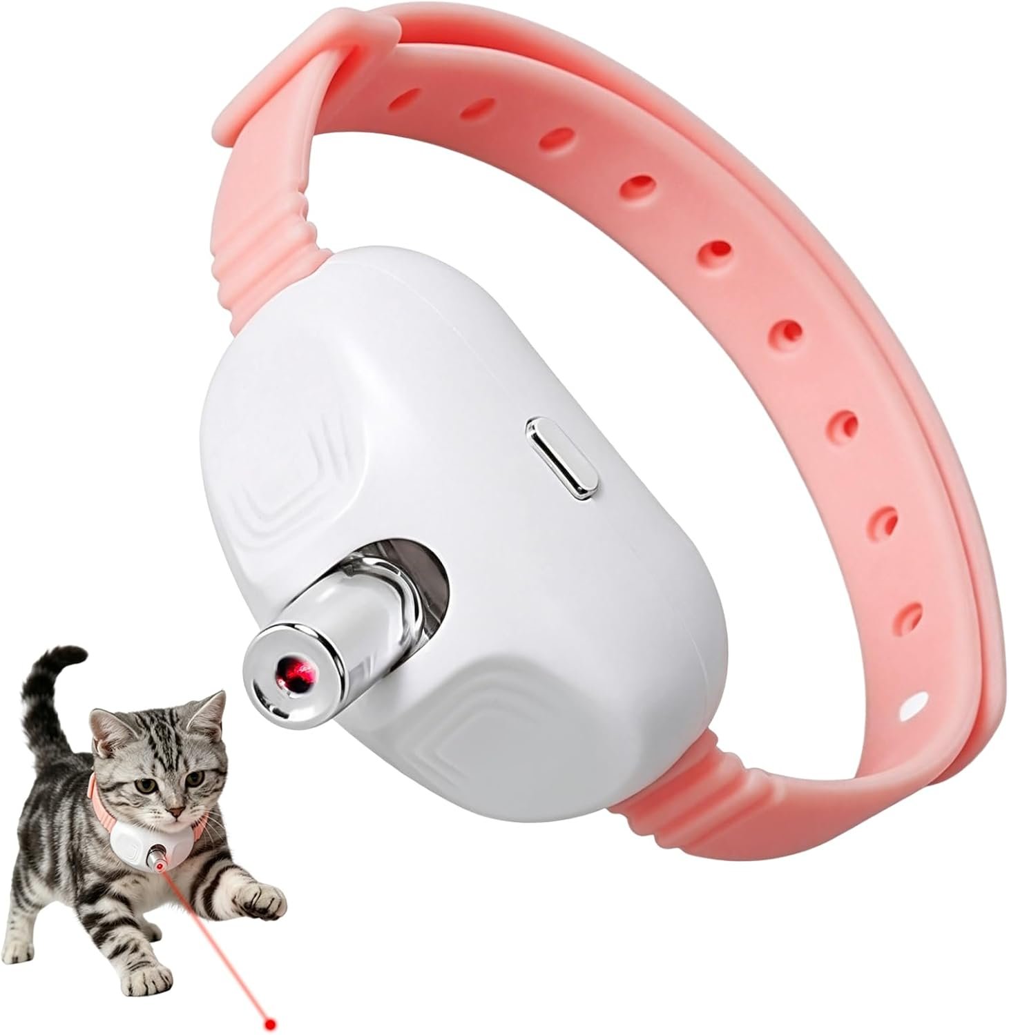 Obfuscate Automatic Laser Cat Toy Collar,Adjustable Laser Head and Bendable Collar,USB Rechargeable,Flashing and Steady Modes,Smart Auto-Off,Interactive Cat Toys for Indoor Cats and Kittens