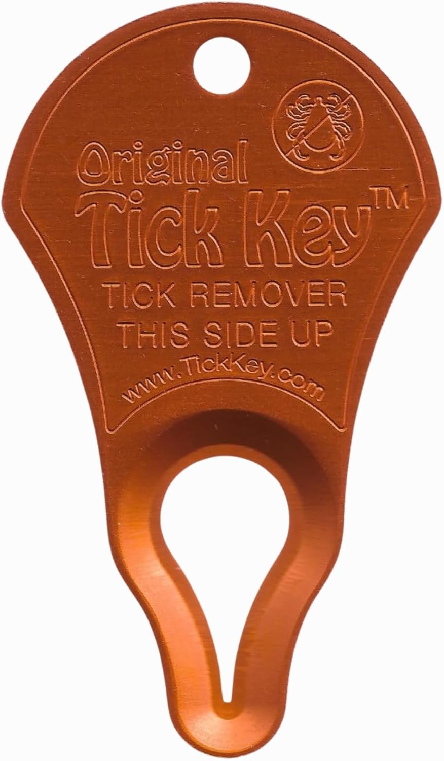The Original Tick Key – Tick Detaching Device – Portable, Safe and Highly Effective Tick Detaching Tool (Orange)
