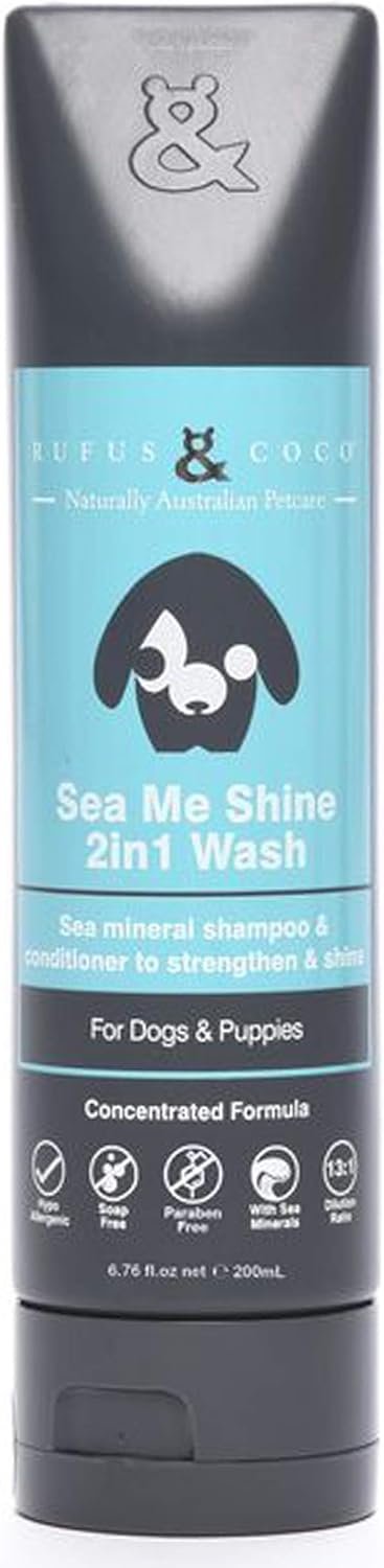 Rufus & Coco Natural Oatmeal Dog Shampoo and Conditioner for Sensitive Skin| Sulfate & Paraben Free | pH Balanced | Hypoallergenic Fresh Fragrance | Safe for all Dogs