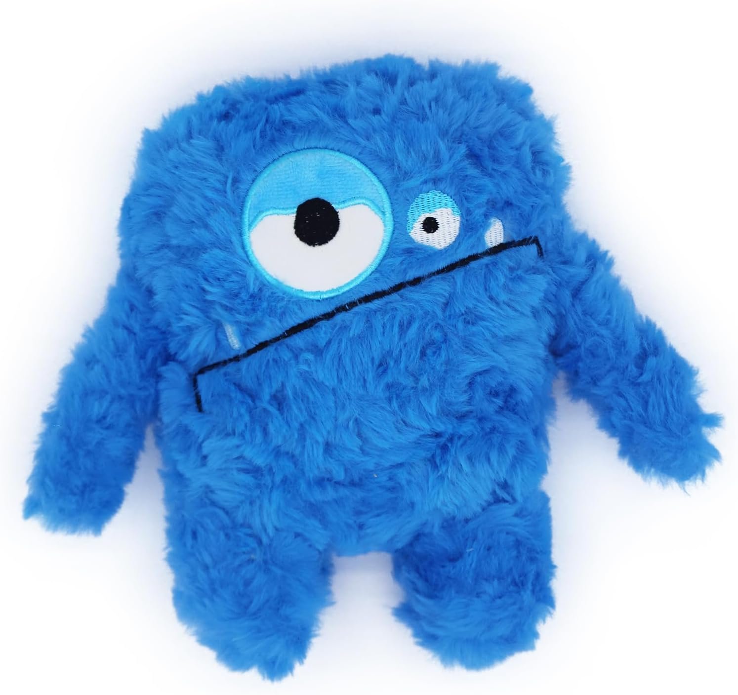 Plush Squeaky Dog Toy, Crinkle Stuffed Dog Toy Keep Them Busy Tug of War Birthday Dog Chew Toy for Small Medium Large Dogs (Blue)
