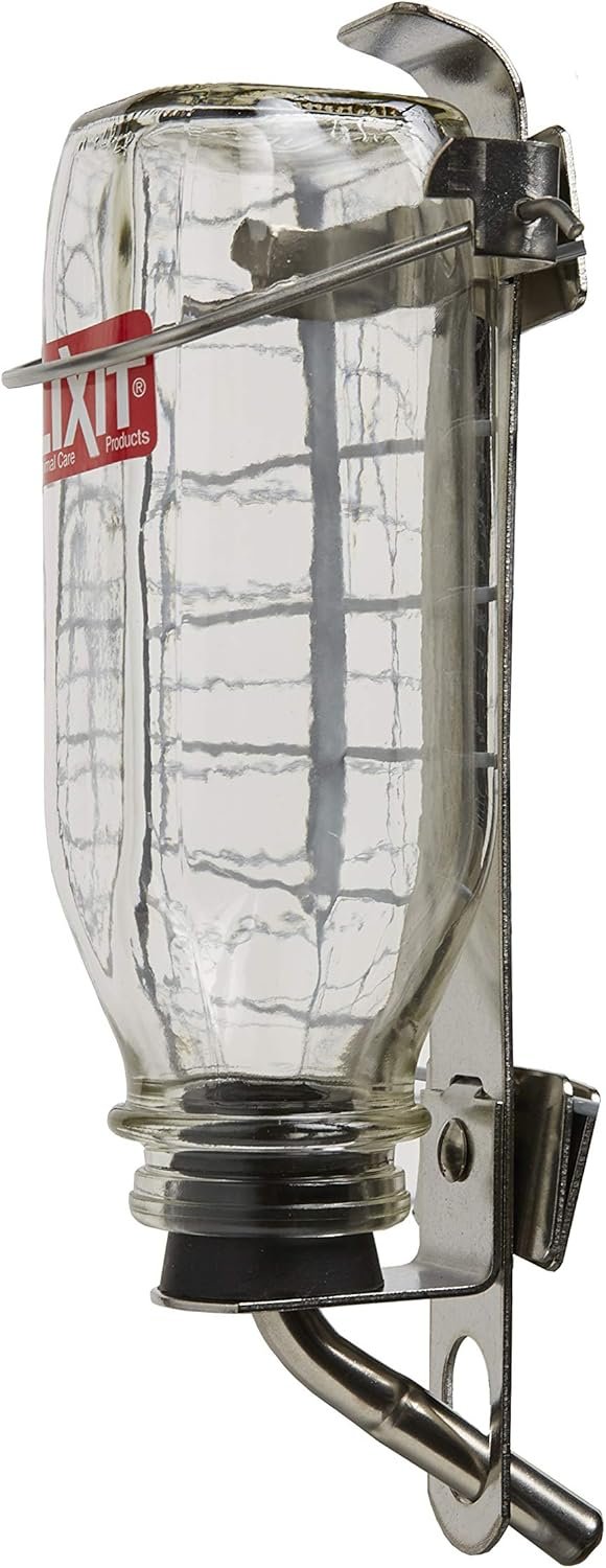 Lixit Pet Glass Water Bottle, 32-Ounce