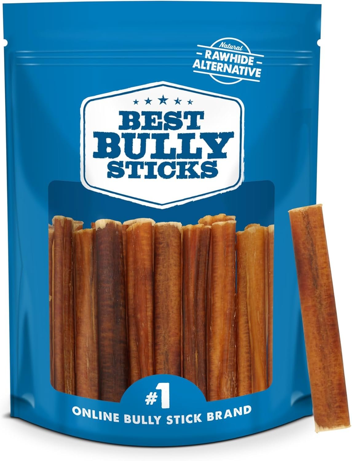 Best Bully Sticks 4 Inch Bully Sticks – 8 oz (Pack of 1) – Natural Grass-Fed, Grain and Rawhide Free, Ideal for Small or Young Canines