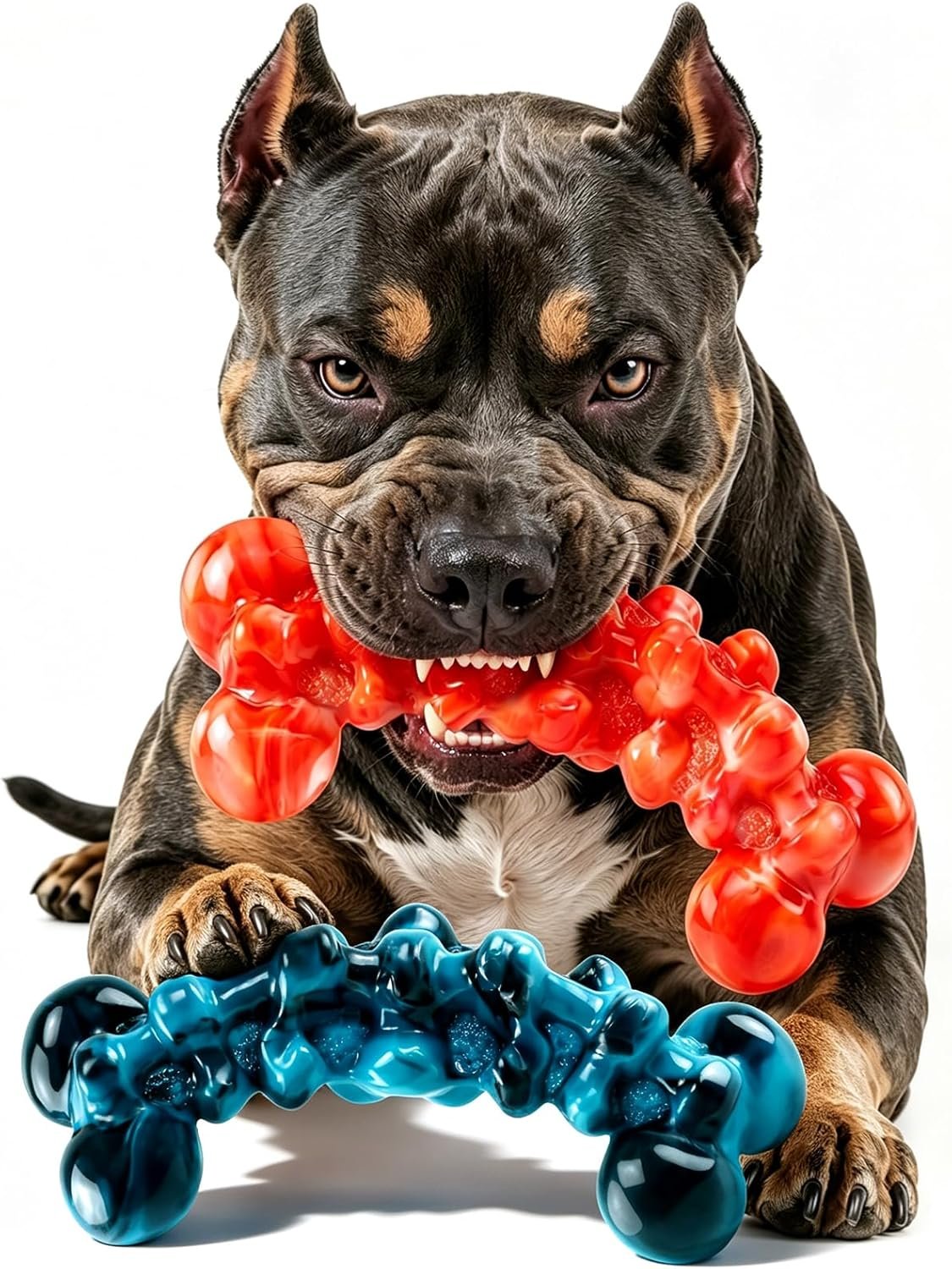 WOWBALA Dog Toys for Aggressive Chewers – Build for Aggressive Chewers for Long Lasting Fun, Non-splintering, Teeth Cleaning Indestructible Dog Chew Toys for Medium & Large Dogs, 2 Pack