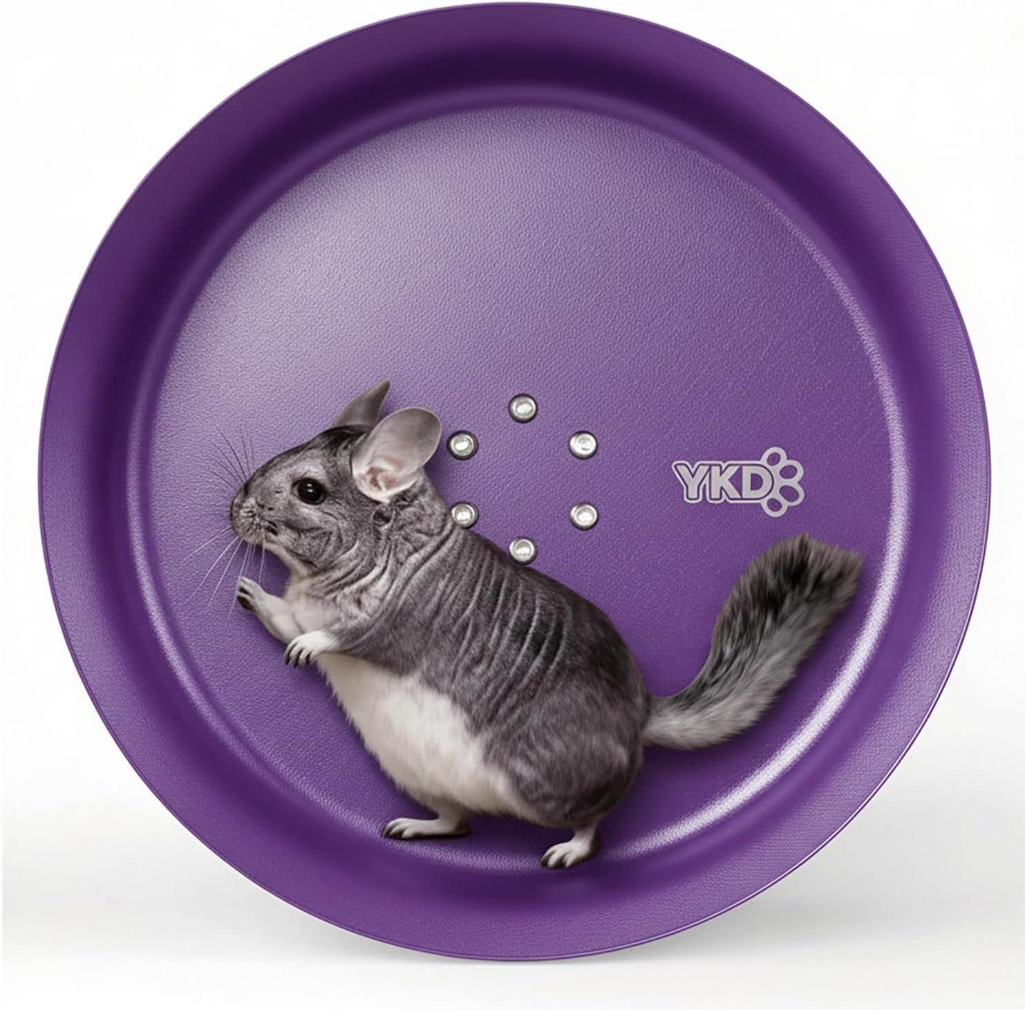 15″ Silent Chinchillas Exercise Wheel, Aluminum Alloy Noiseless Running Wheel for Syrian Hamsters, Hedgehogs, Squirrels and Small Pets (Purple)