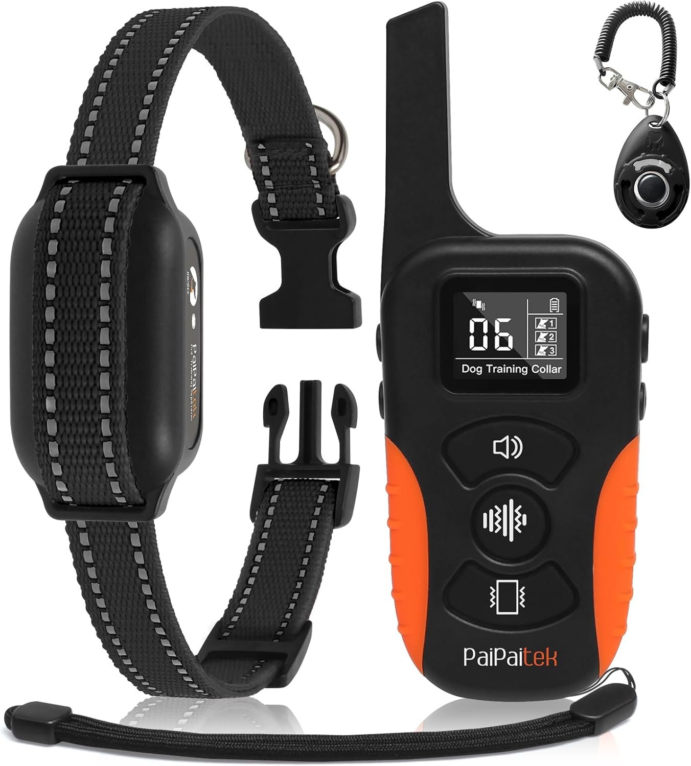 No Shock Dog Training Collar with Remote 3300ft Range, Strong Vibrating Dog Collar Beep and Vibrate Only, Waterproof & Rechargeable Vibration Collar for Small Medium Large Dogs – No Prongs