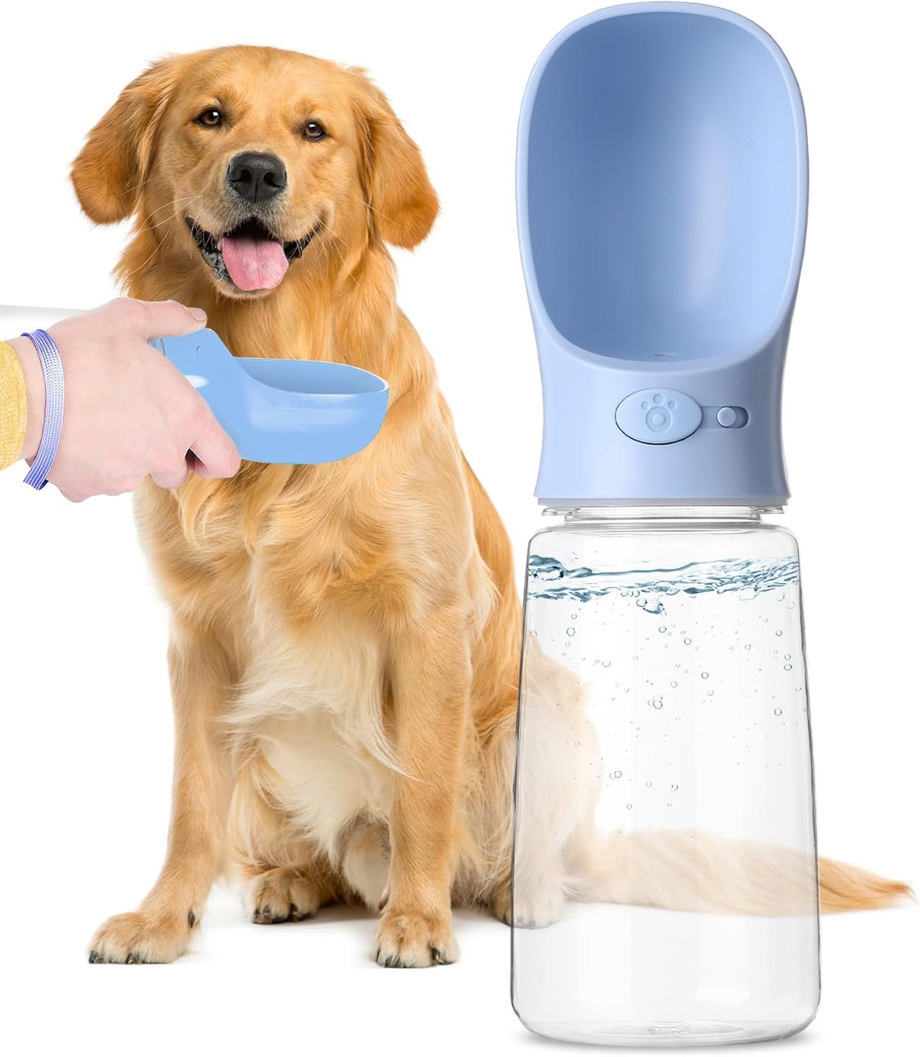 Mr. Pen- Portable Dog Water Bottle, 19 oz, Large, Leak Proof Puppy Water Dispenser with Drinking Feeder for Pets, Outdoor Walking, Hiking, Travel, Not Dishwasher Safe