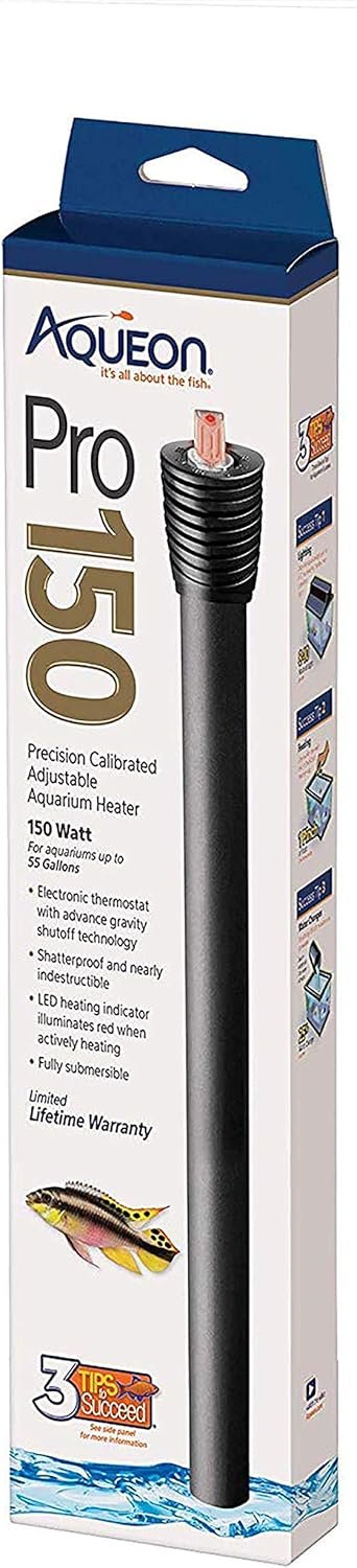 Aqueon Adjustable Pro Aquarium Heater, 50W