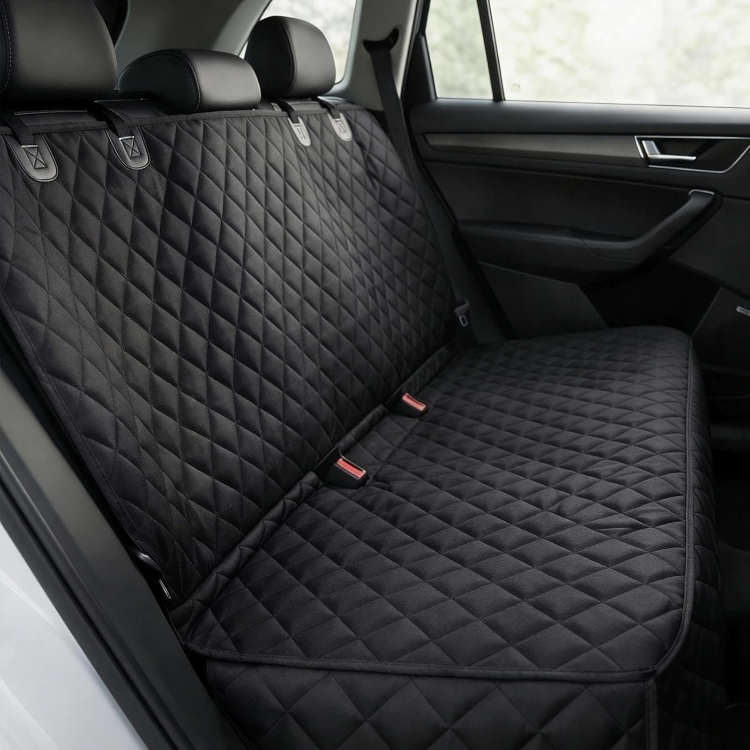 fidozen Waterproof Dog Car Seat Cover for Back Seat: Suitable for Small and Large Dogs, Hammock and Pet Protector, Backseat seat Cover (Full Bench, Medium(54″ W))