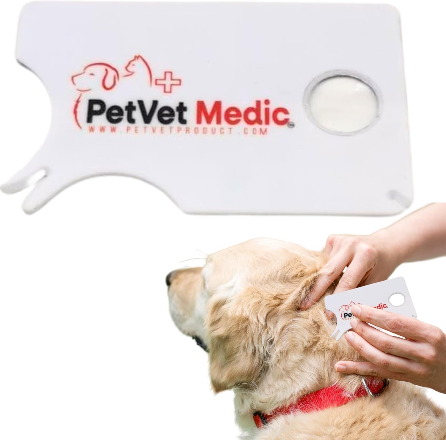 Pet Vet Tick Remover Card Wallet Sized (3 Pack) – Tick Removal Tool – Pet & Human Dog Tick Control – Safe, Pain-Free, Reliable, & Complete Removal of Big and Small Ticks – Dog Accessories