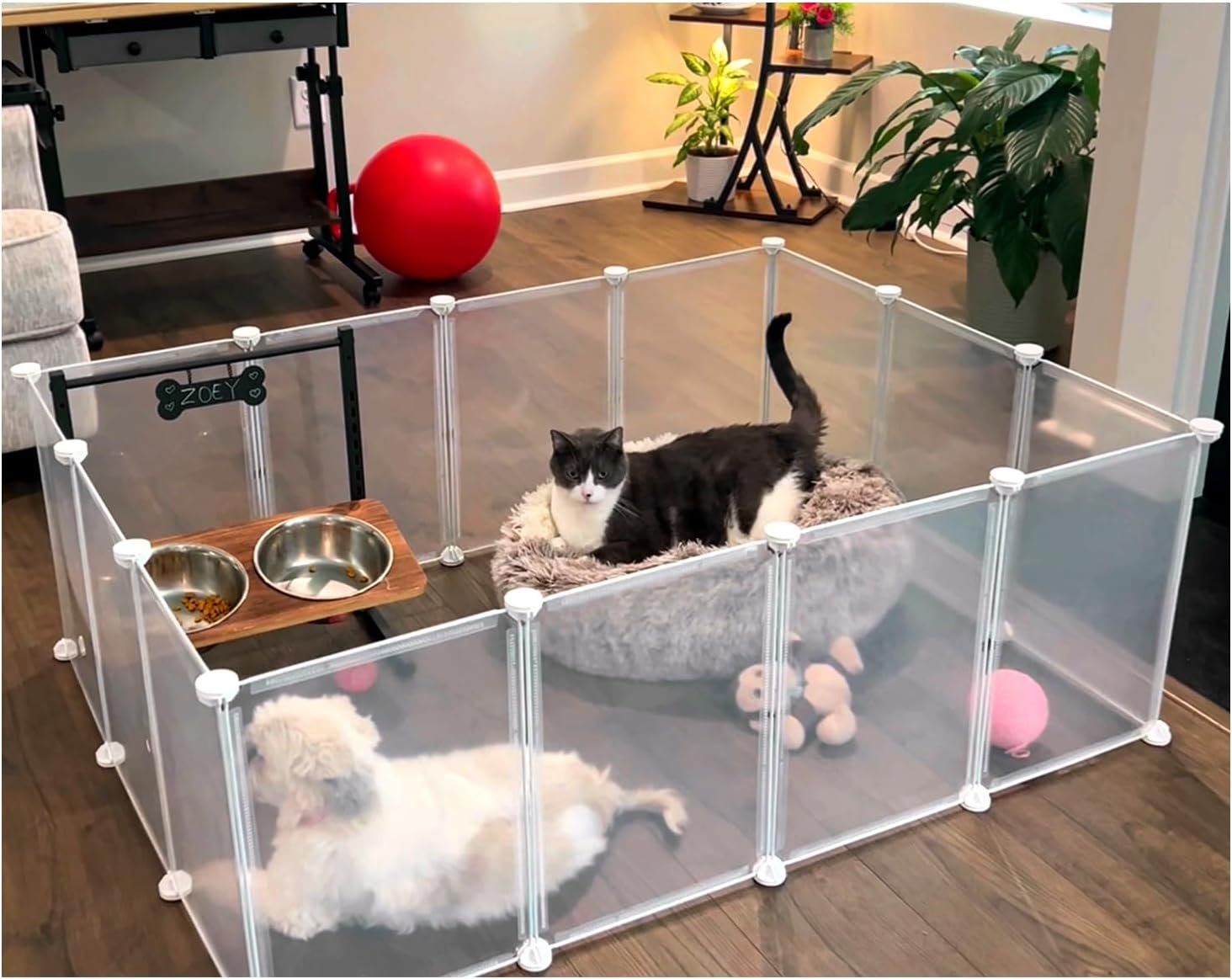 Indoor Puppy Playpen | Durable, Waterproof Pet Play Pen for Kittens, Rabbits, Guinea Pigs – DIY Easy Assembly, Safe & Secure, 16.5 X 12 Inch, 14 Panels