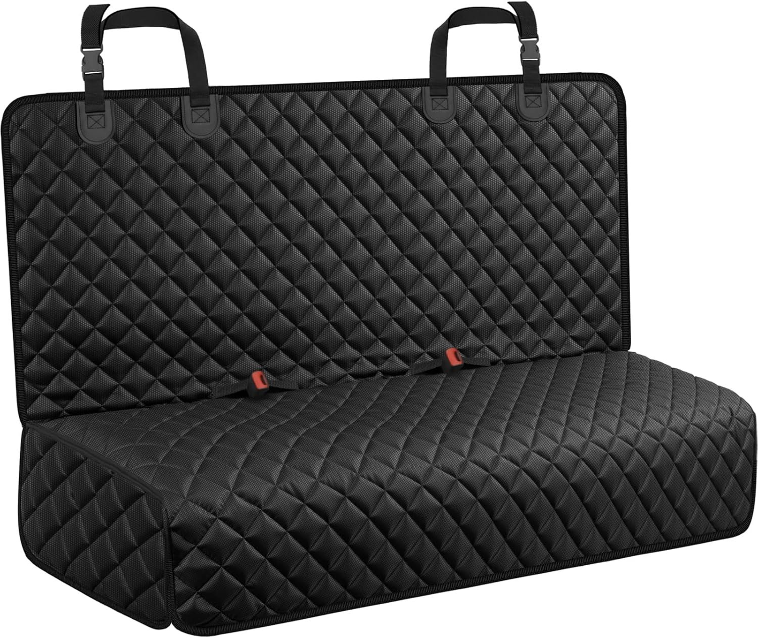 URPOWER Dog Car Seat Cover for Back Seat – Waterproof Non-Slip Car Seat Protector for Dogs Pet, Scratchproof Back Bench Seat Covers for Mid-Size Cars, Mid-Size SUVs, Black