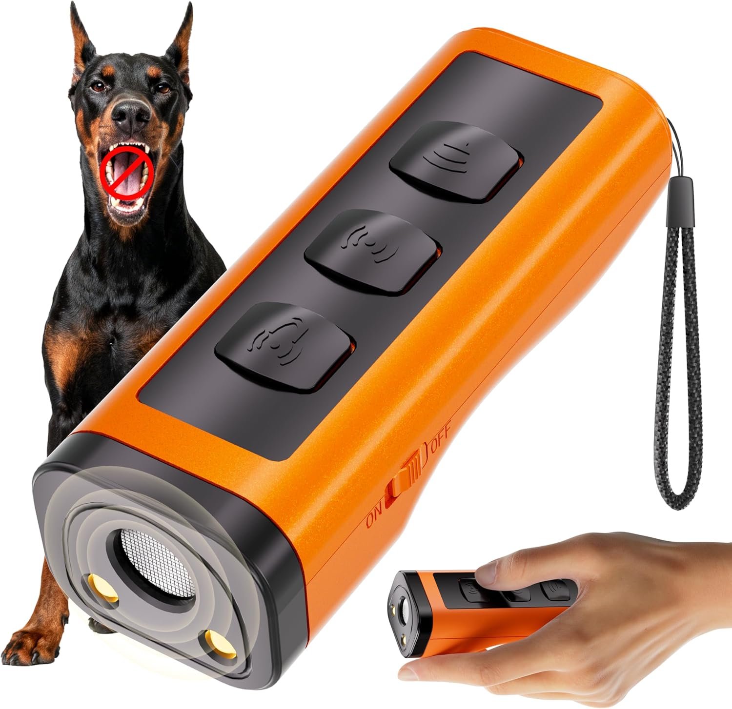 VUL Dog Bark Deterrent Devices,Anti Barking Device for Dogs(Own Or Neighbour’S Dog), Long Range Ultrasonic 50ft, Alternative to Painful Dog Training Collars and Bark Collars,Dogs Training