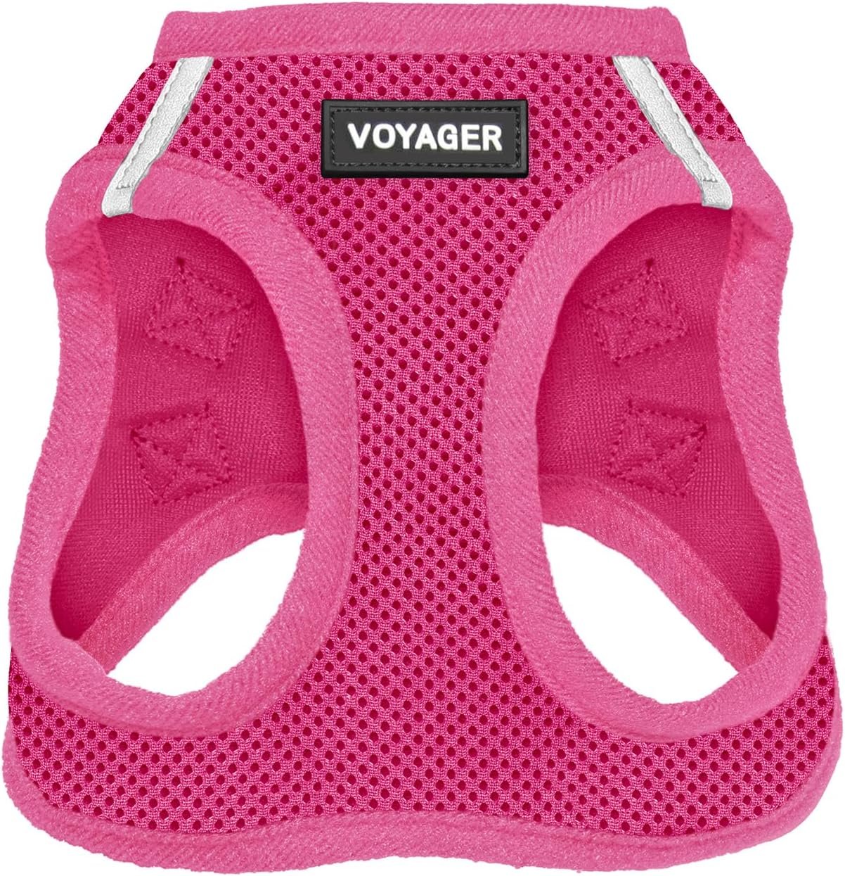 Best Pet Supplies Voyager Step-in Air Harness – All Weather Mesh, Reflective, No Pull Harness for Dogs, Cats – Secure with Hook & Loop Fastener, Buckle, Double D-Rings – Fuchsia, S