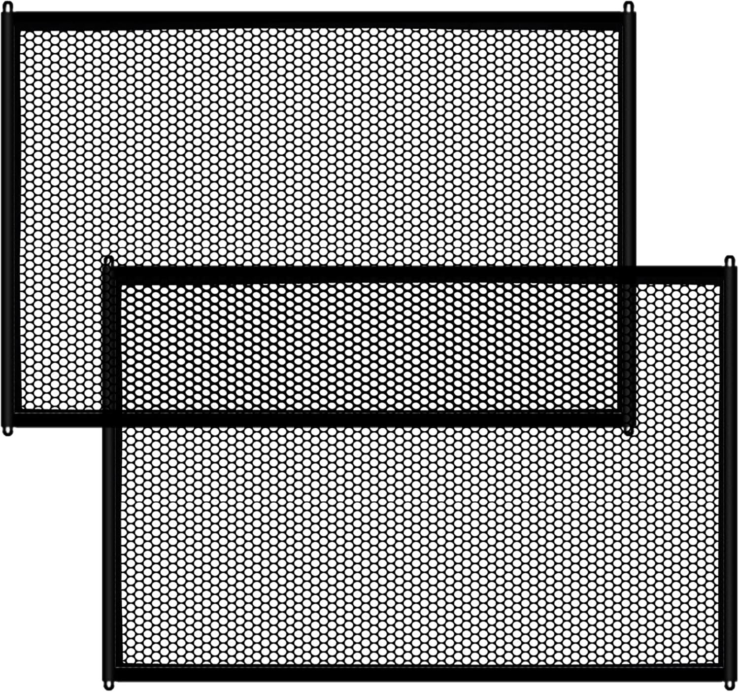 2 Pack Dog Gate, Mesh Baby Gate, 43.3” X 28.3” Pet Gate for The House, No Drilling Puppy Gate for Stairs & Doorways Install Anywhere,12 Hooks by Lofekea