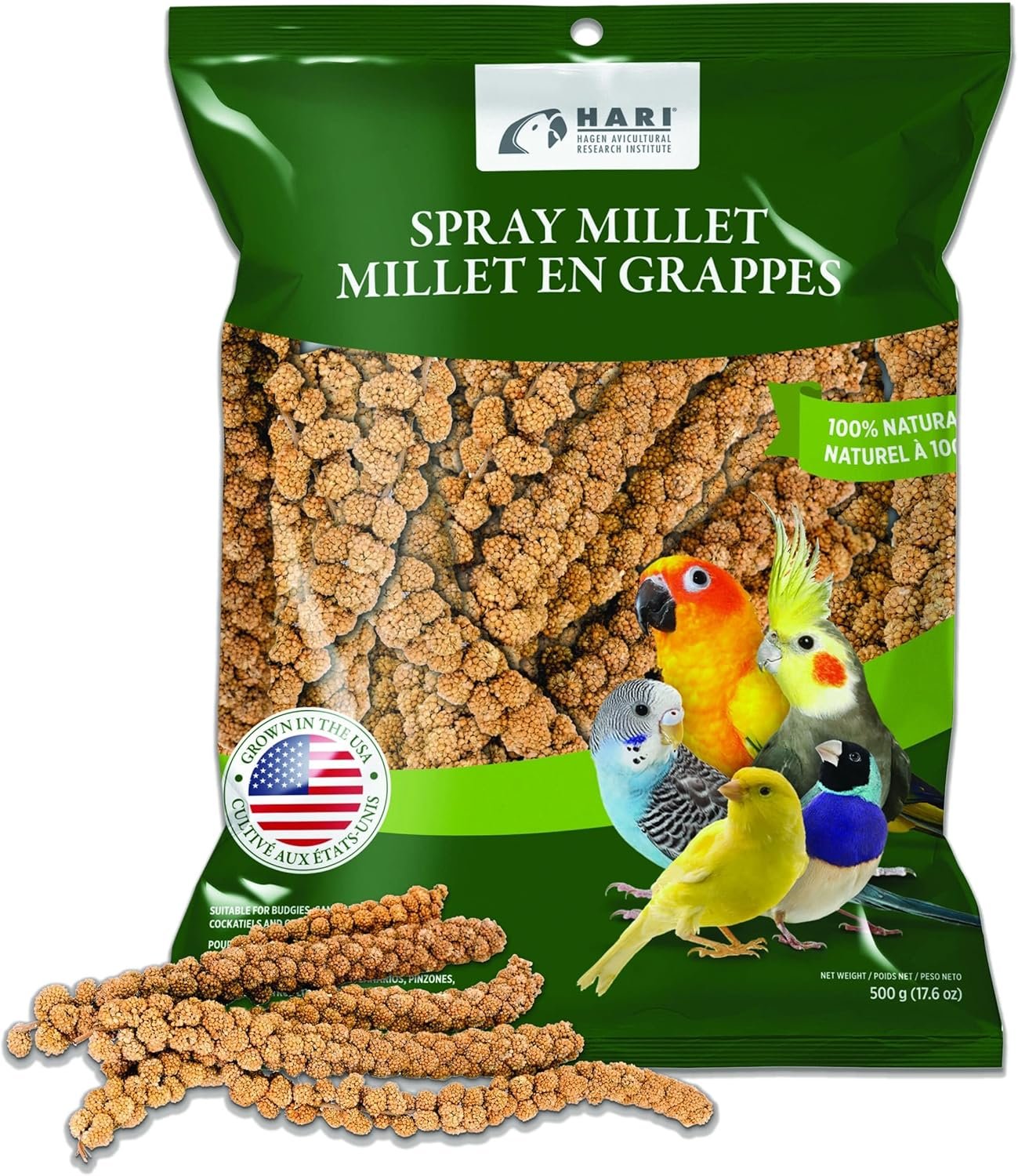 Living World – Millet Spray for Birds, 17.6 Oz – Premium Treat for Budgies, Canaries, Finches, Cockatiels and Other Pet Birds