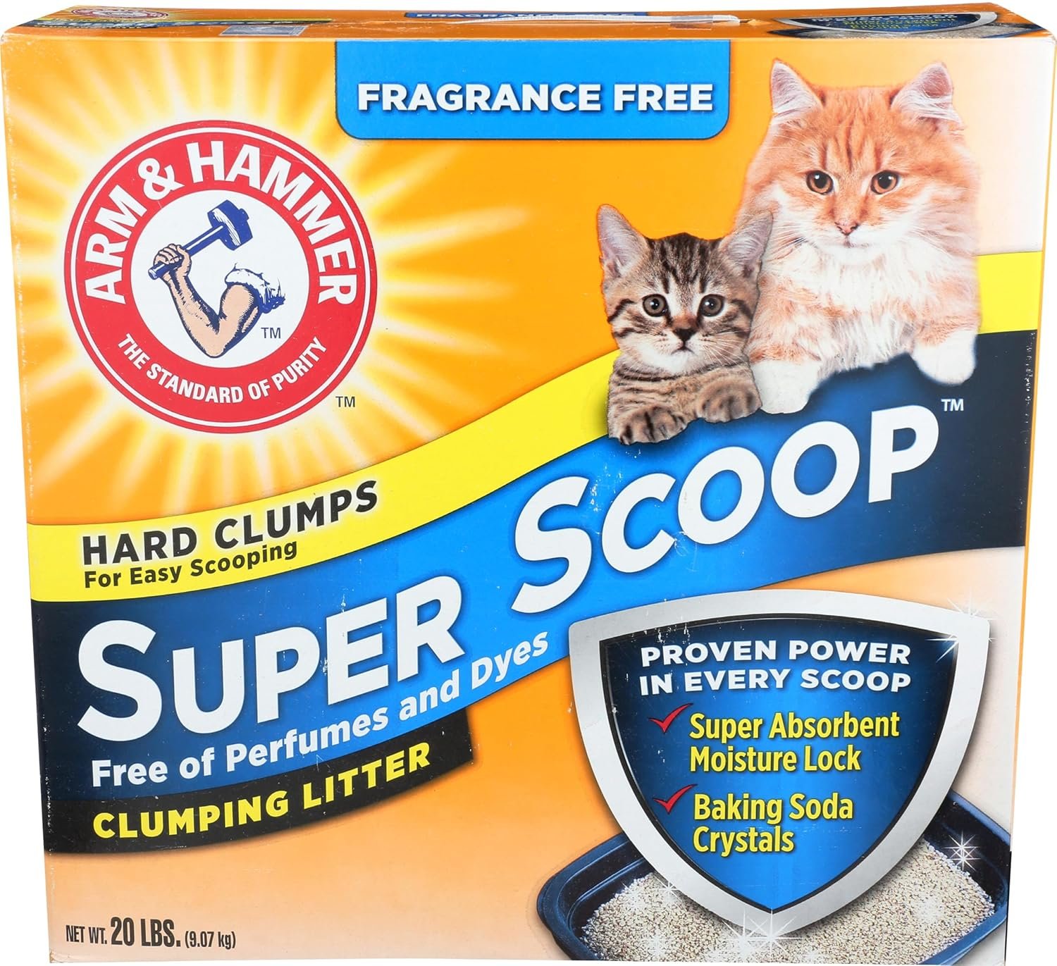 Arm & Hammer Super Scoop Litter, Unscented, 20 Lbs
